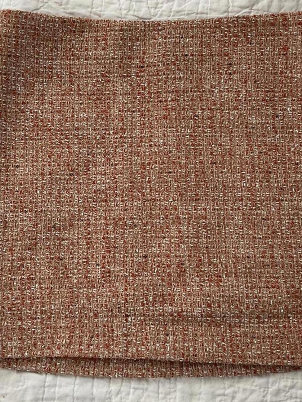 NWT Elodie Women's Tweed Mini Skirt in Rust Orange Size Large